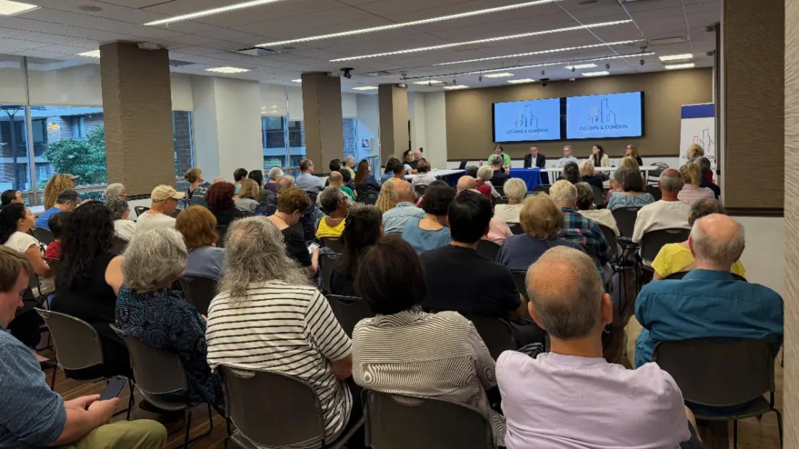 Scenes from the Co-ops and Condos United town hall at Southbridge Towers